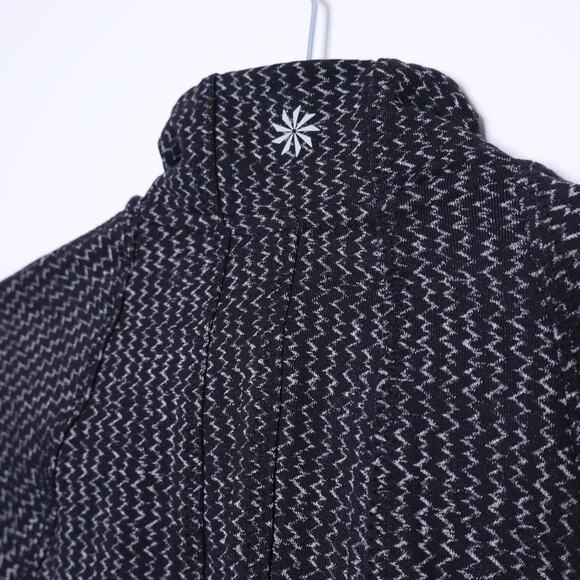 ATHLETA Heartbeat Hope Jacket Black Zigzag Full Zip Stretch Active Women's M - Picture 9 of 14